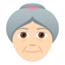 👵🏻 old woman: light skin tone display on JoyPixels